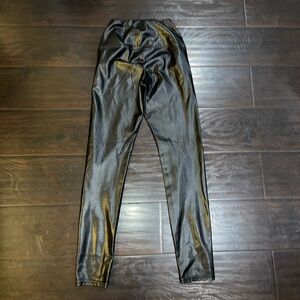 Wilfred Free Black Faux Leather Pants Leggings Size XS Elastic Waist Stretch